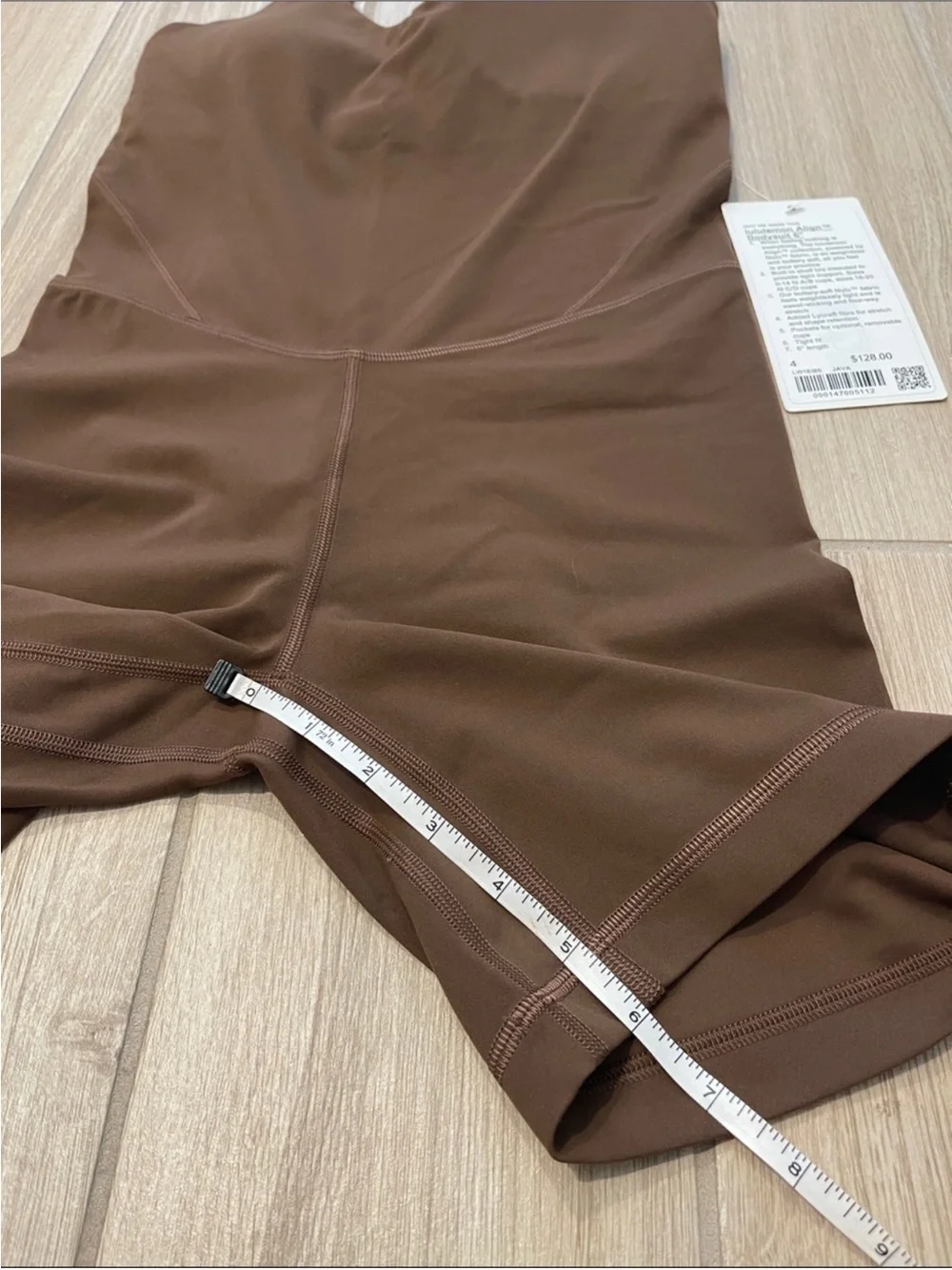 NWT Lululemon Align Bodysuit 6” Java Sz 4